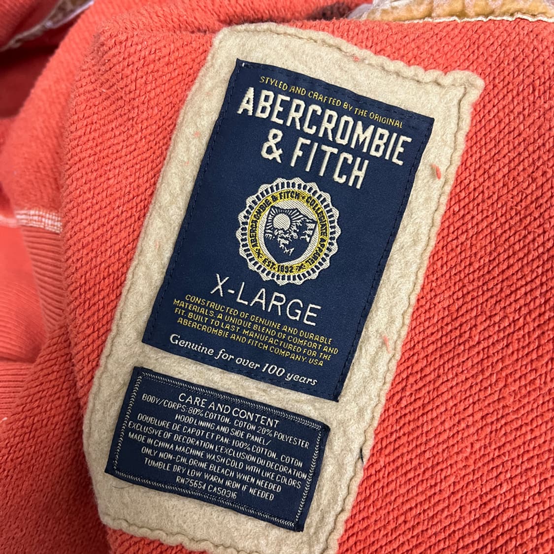 아베크롬비 Y2K 빈티지 헤비 후드티 XL 상품이미지4