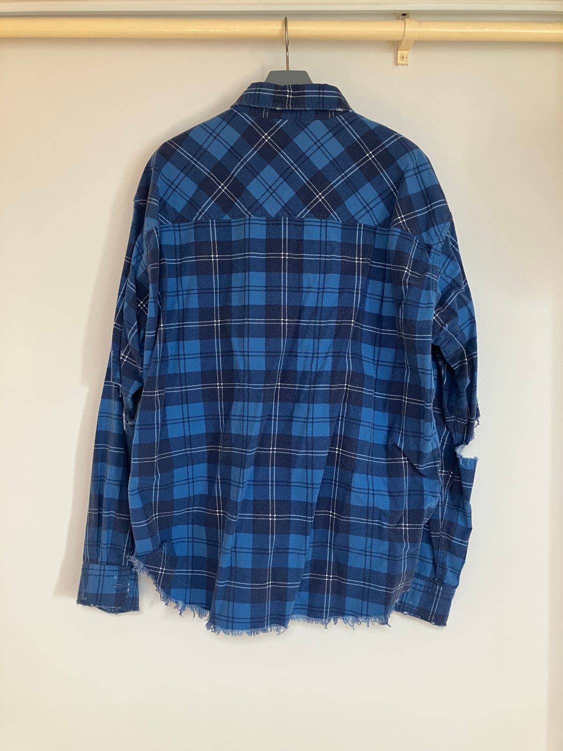 언유즈드 데미지 체크 셔츠 4사이즈 상품이미지2