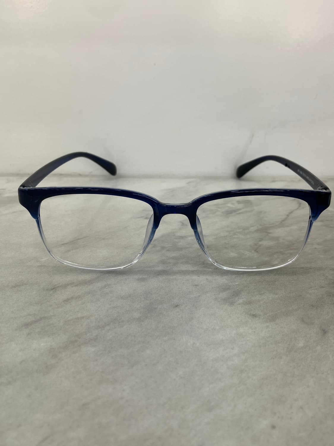오앤씨 ONC 네이비클리어 반무테 쉐입 스퀘어 뿔테 안경 상품이미지6