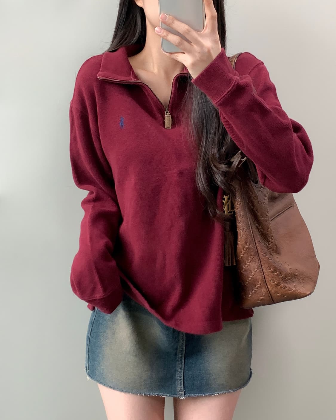 폴로 반집업 니트 상품이미지1