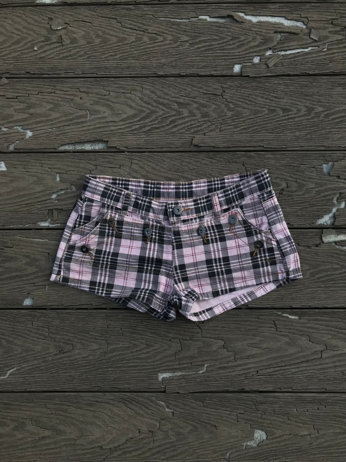 Pink Plaid Mini Shorts 상품이미지1
