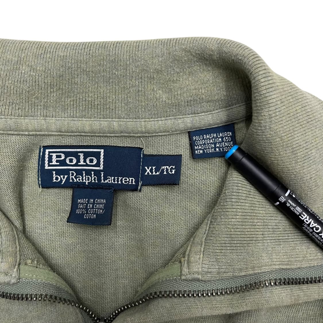 폴로 랄프로렌 베이지포니 말차맛 반집업 XL 상품이미지5