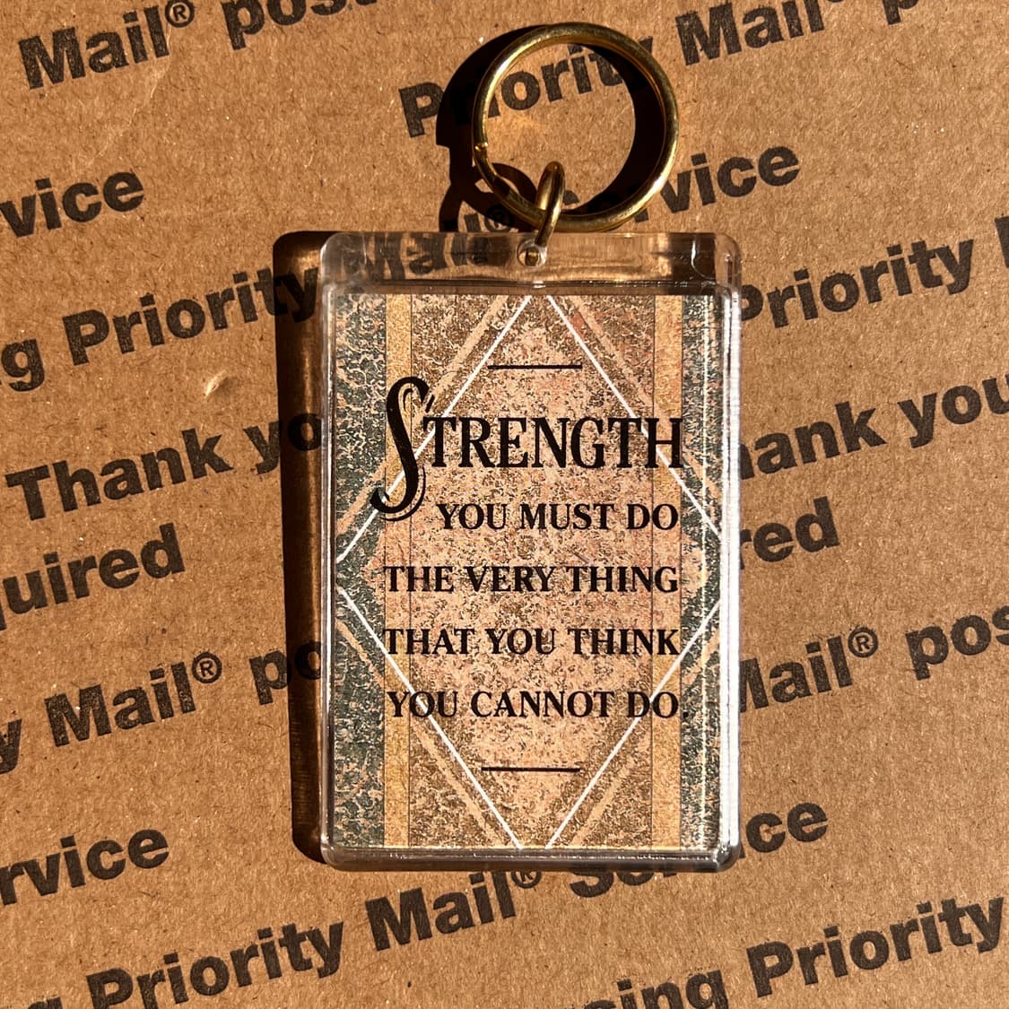 90s vtg Strength Quote Keyring 상품이미지1