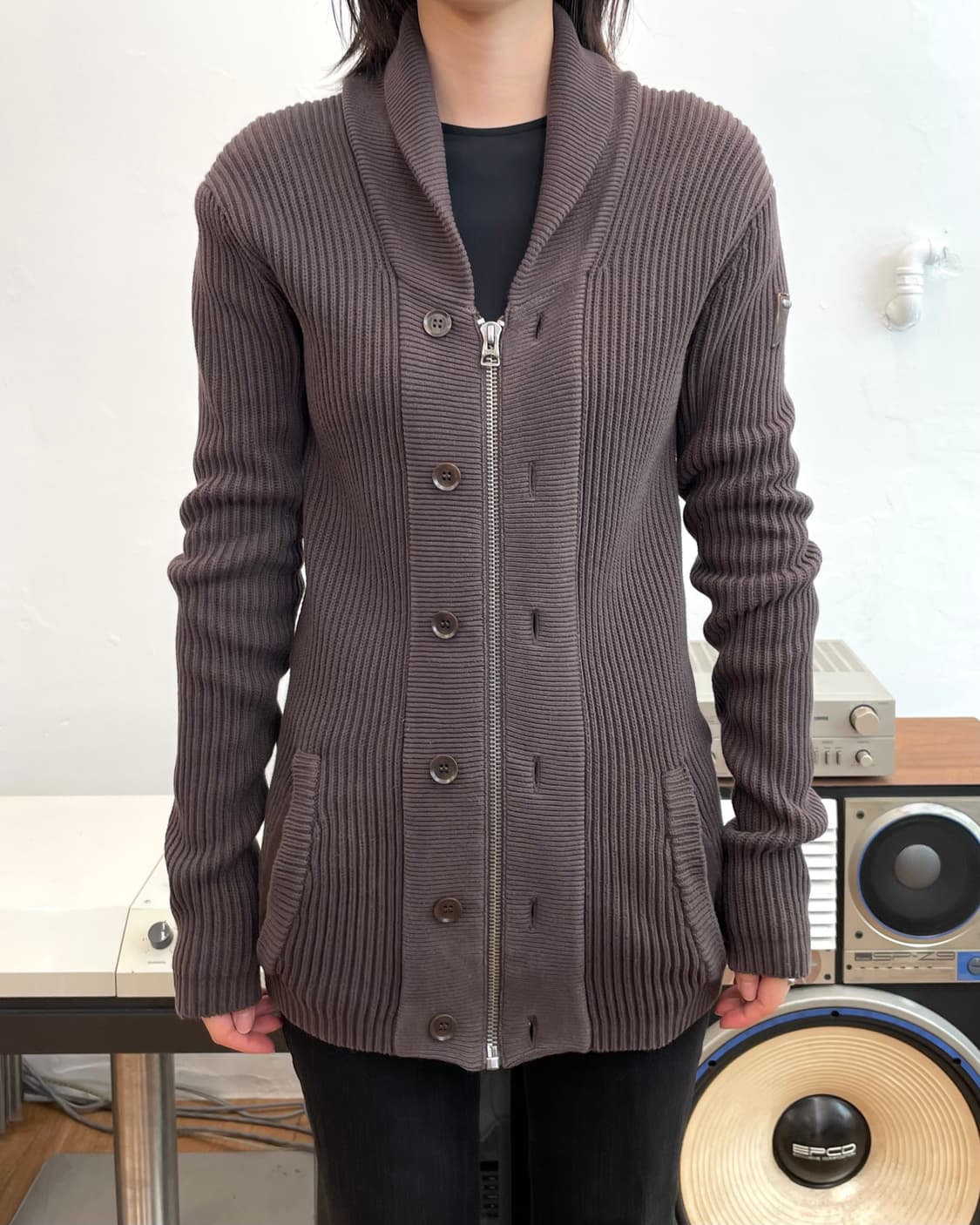 [M] 디젤 니트 집업 자켓 상품이미지2
