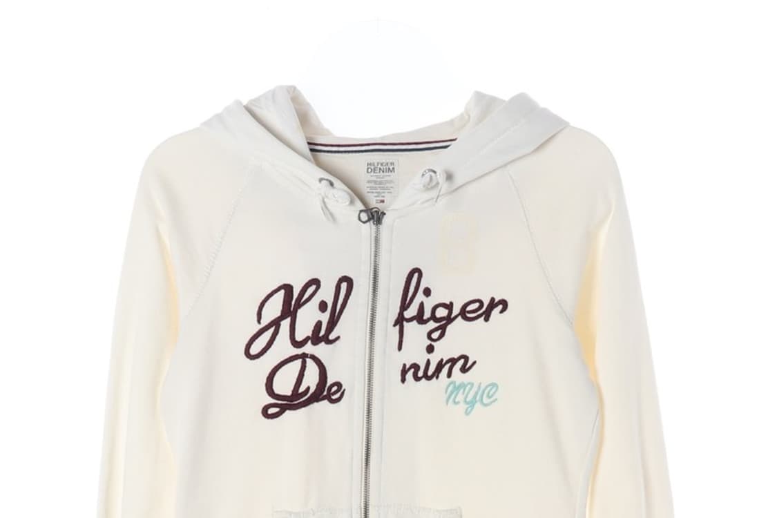 타미힐피거 데님 로고 자수 후드집업 M 상품이미지3