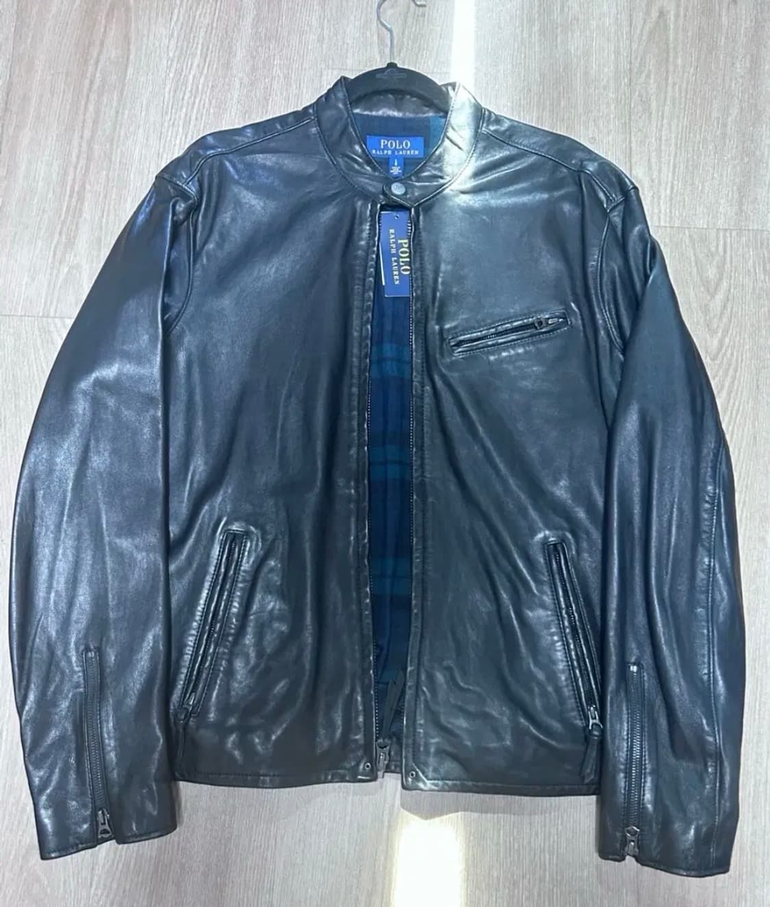 폴로 랄프로렌 카페 레이서 램스킨 레더 자켓 L 새상품 상품이미지1