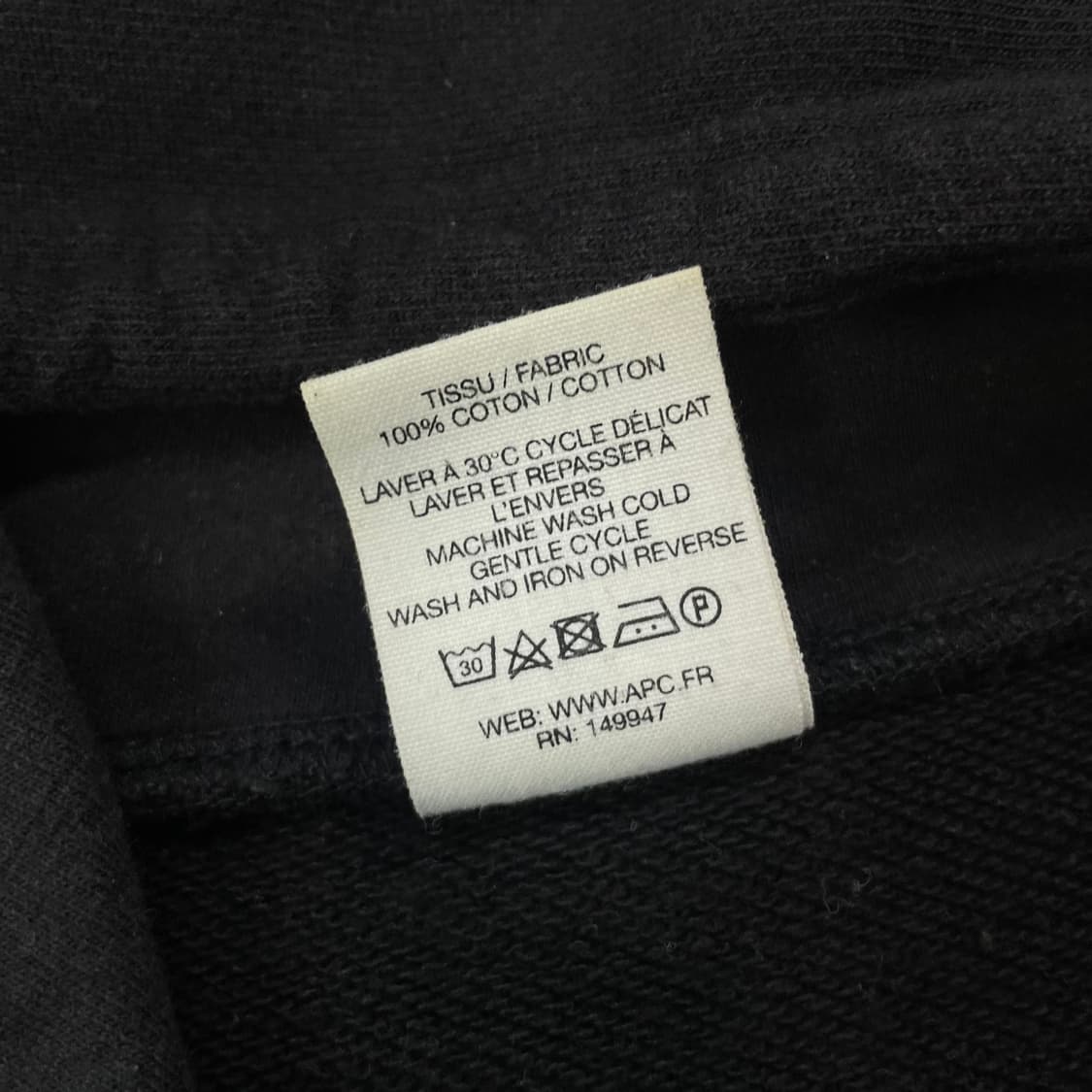 아페쎄 A.P.C 루즈핏 다이너 후드티 블랙 상품이미지4