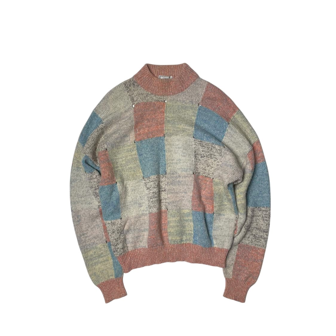 80's 지아니 베르사체 구멍 디테일 파스텔 블럭 니 상품이미지1