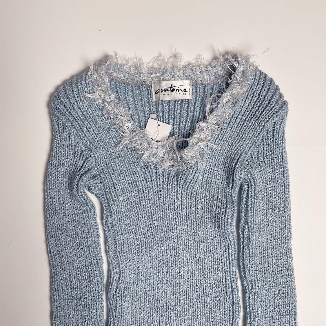 Antoine 화이트 퍼 포인트 니트 (france made)    상품이미지3