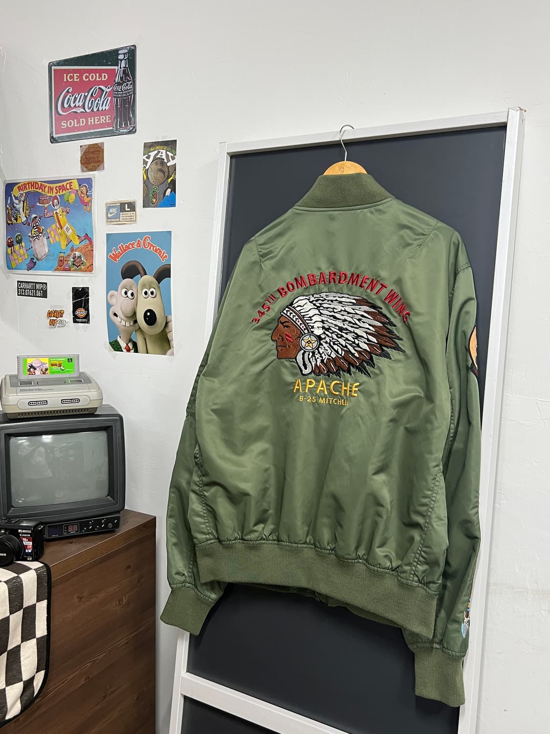 Schott 쇼트 B-25 인디안 패치 ma-1 항공 자켓 상품이미지1