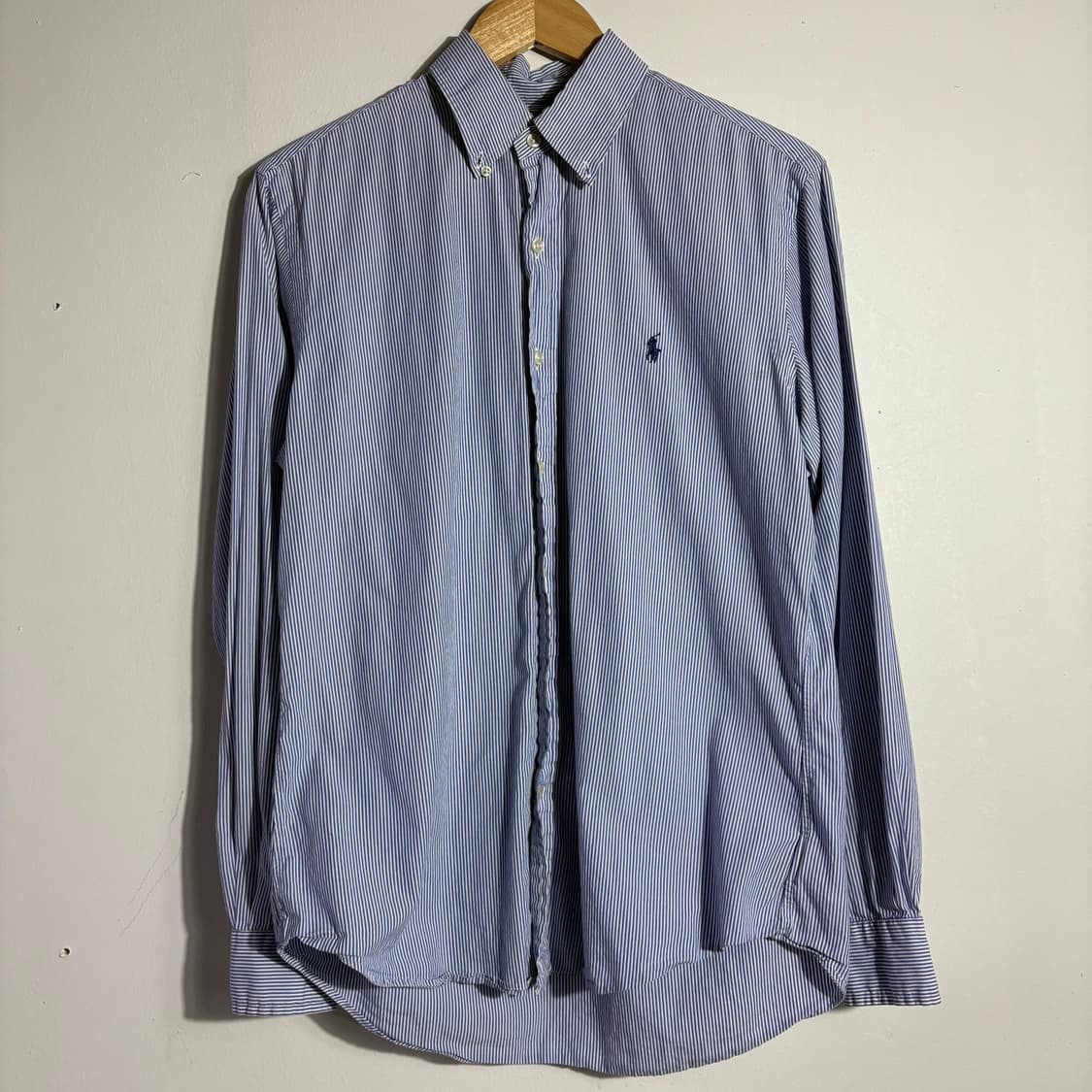 폴로 랄프로렌 빈티지 블루 핀스트라이프 버튼다운 셔츠 (무료배송) 상품이미지1
