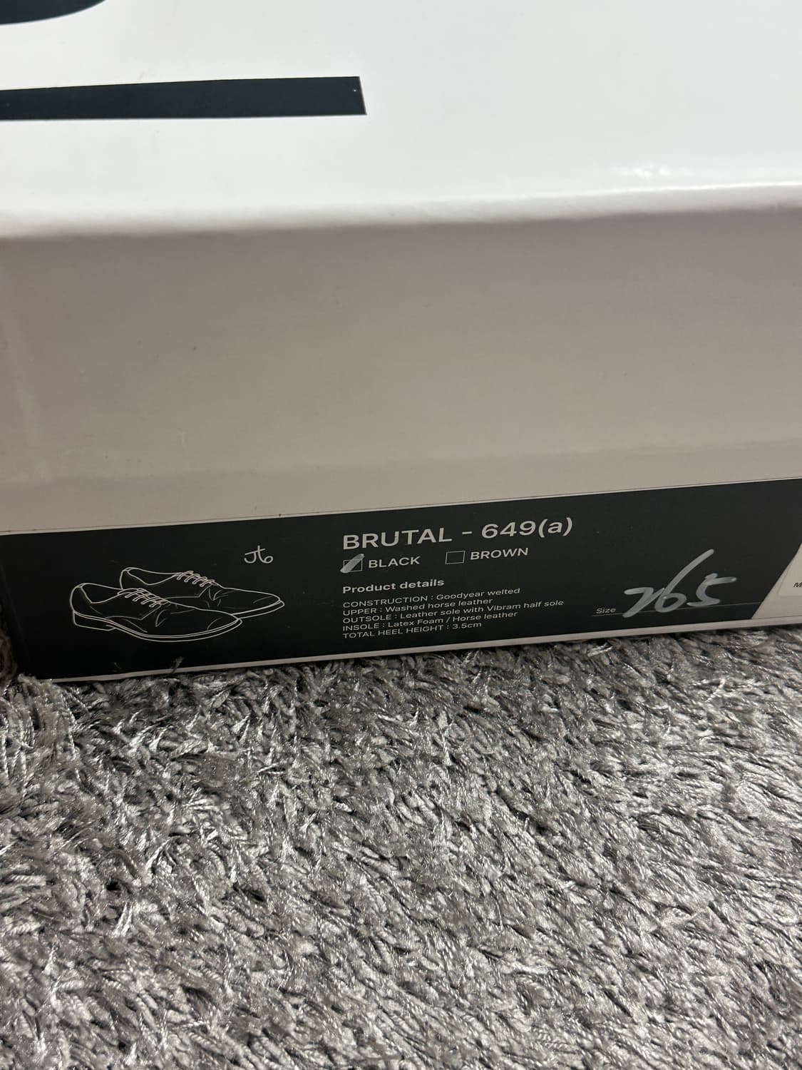 새상품) 킨치 649 비브람 블랙 265 사이즈 상품이미지4