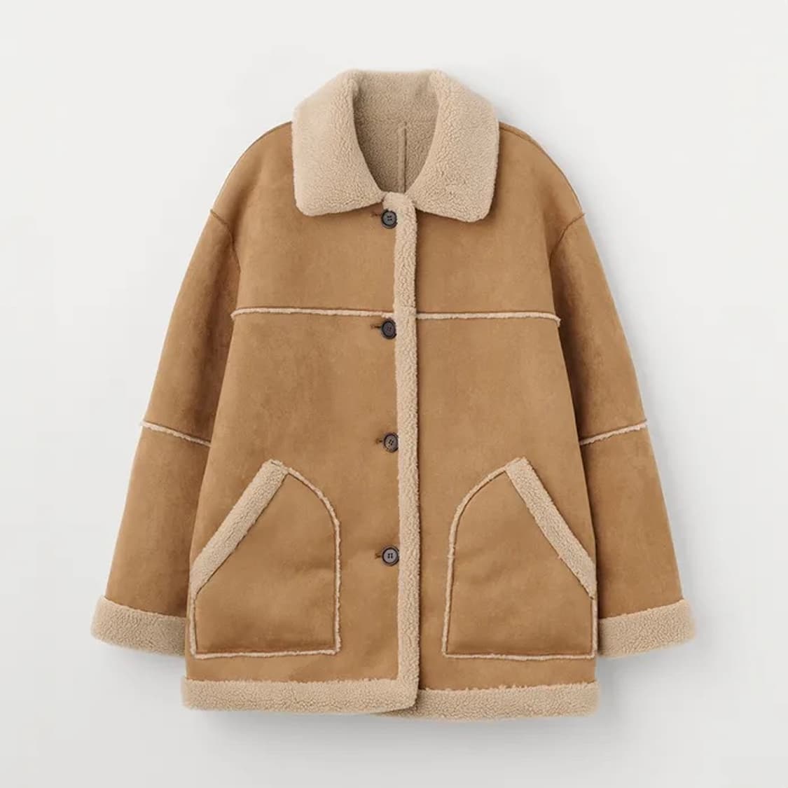 셀리테일즈 리버시블 무스탕 코트 상품이미지6