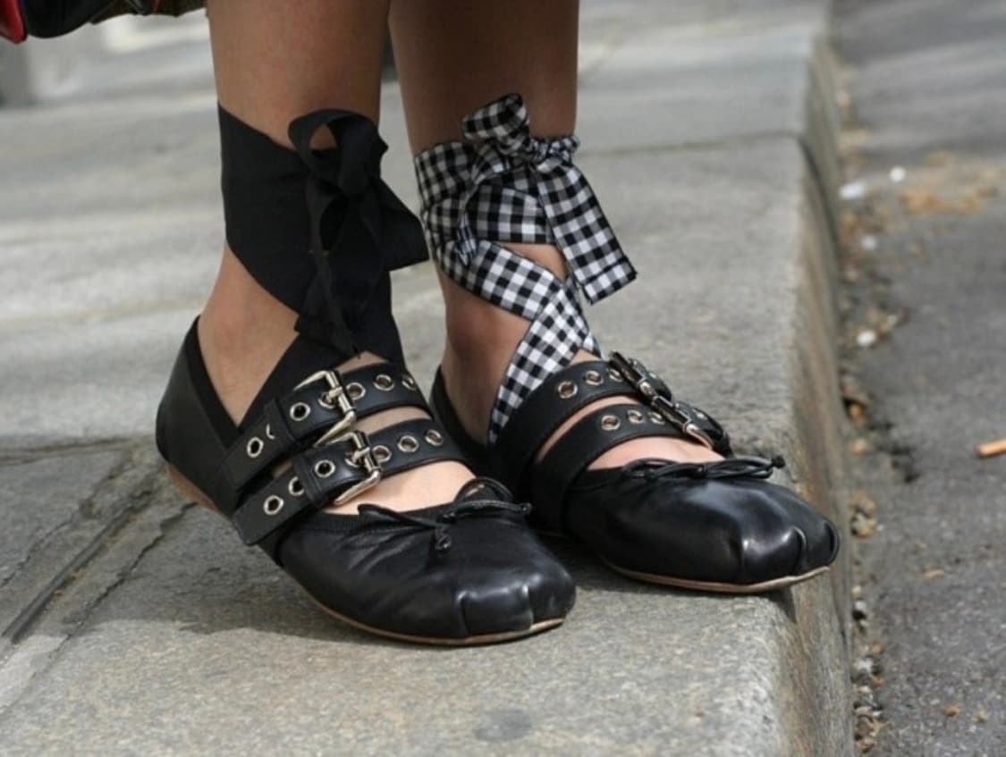 미우미우 발레리나 플랫 핑크 레더 36.5사이즈 / 새상품  상품이미지9