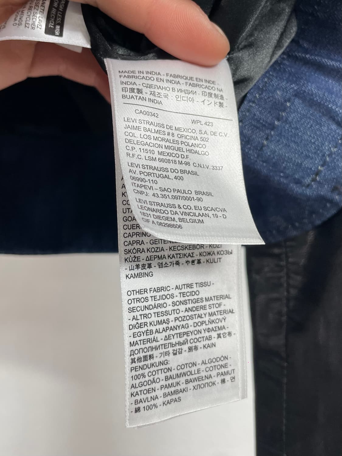  리바이스 우먼스 리얼레더 슬림핏 라이더자켓 (on.403)   상품이미지8