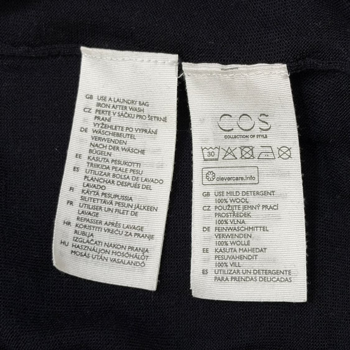 COS 네이비 울 PK셔츠 M 상품이미지5