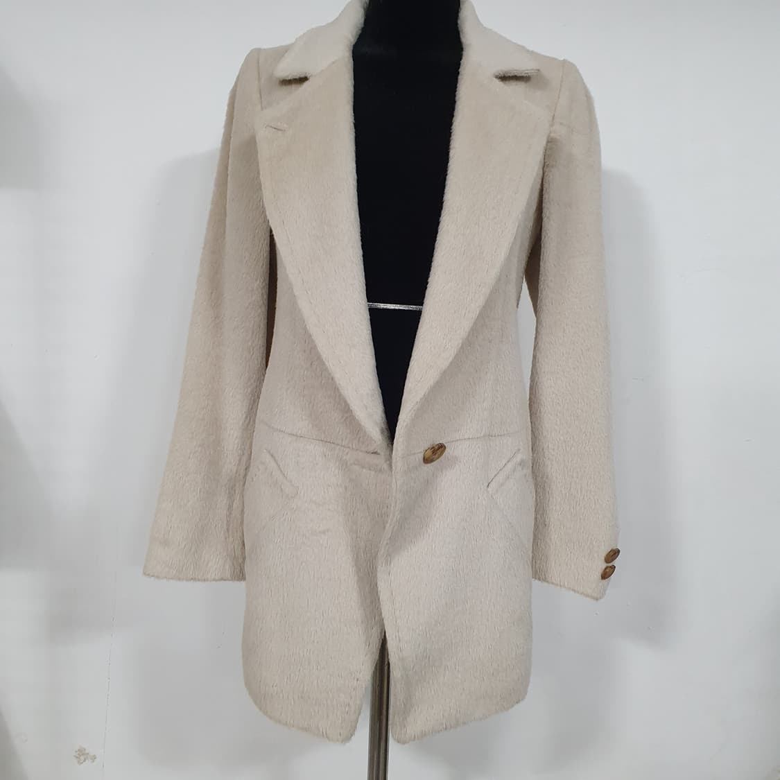 (85) 에스 솔레지아 알파카 100% 베이지 재킷 상품이미지2