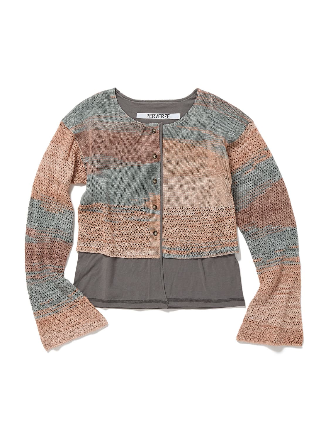 [F]퍼버즈 26ss 더블 레이어드 가디건/베이지 상품이미지1