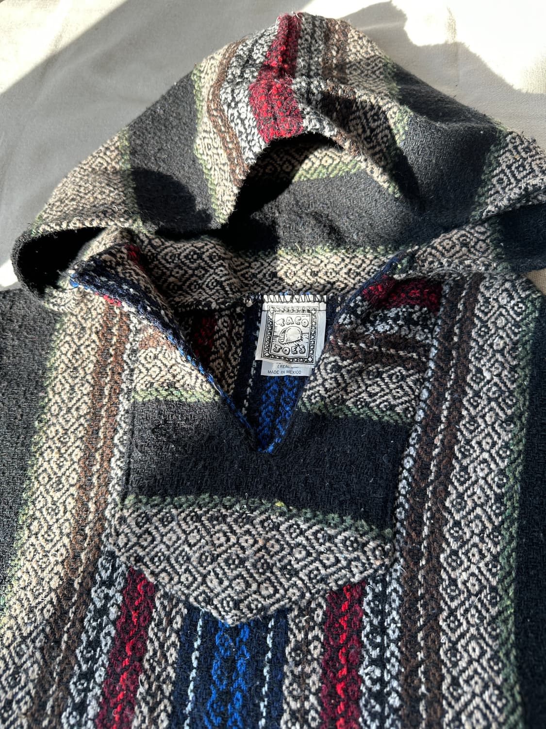 멕시칸 바자 풀오버 니트 후디 L-XL 상품이미지3