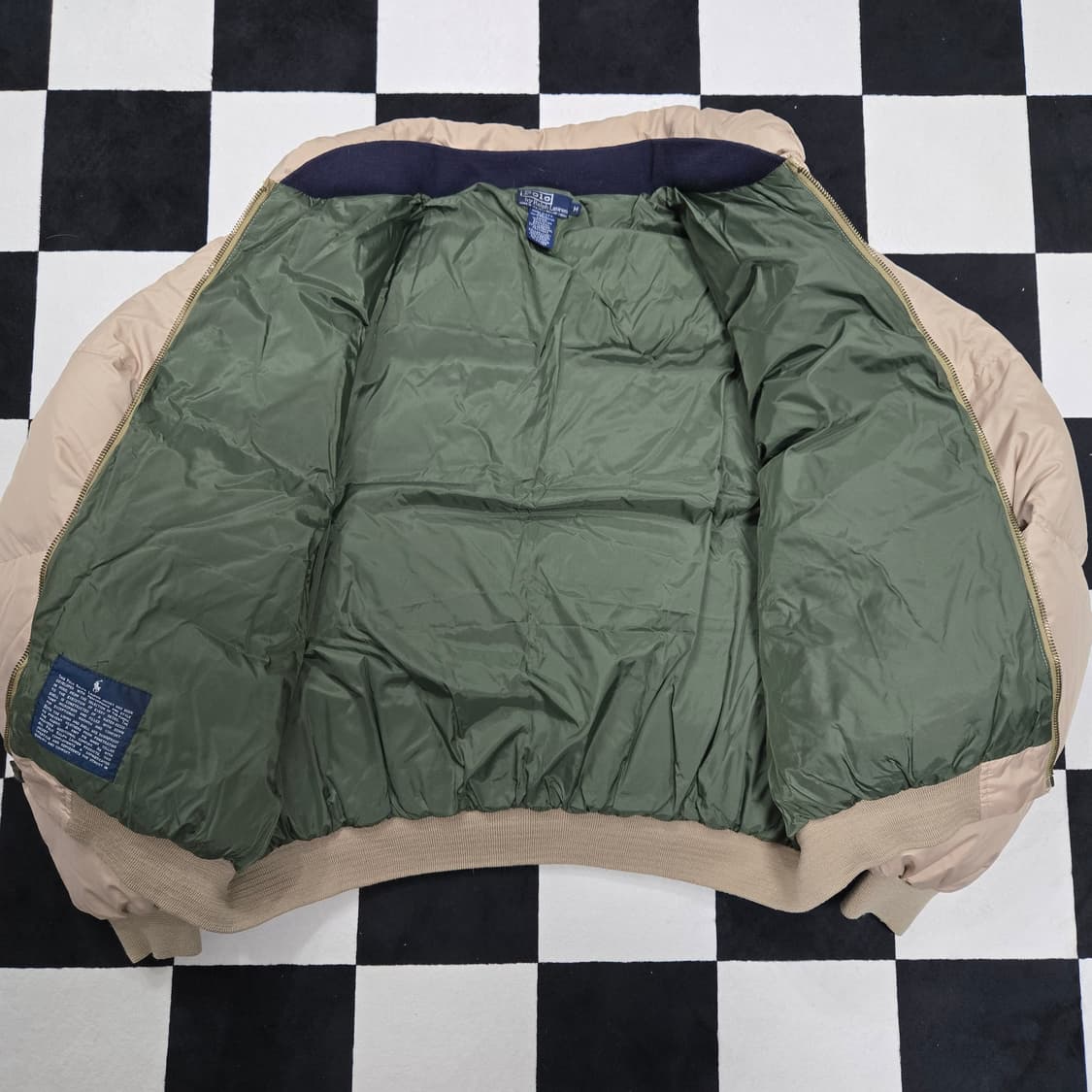 M 폴로랄프로렌 90s OG 푸퍼 패딩 베이지 made in usa 상품이미지6