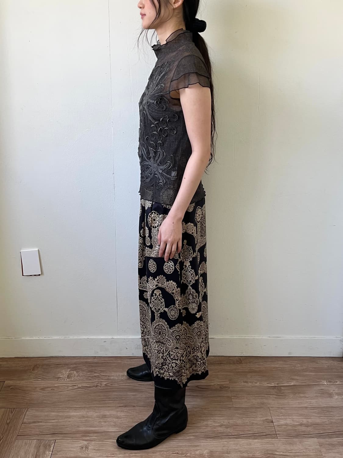 ISUI 시스루 플라워 탑  상품이미지9