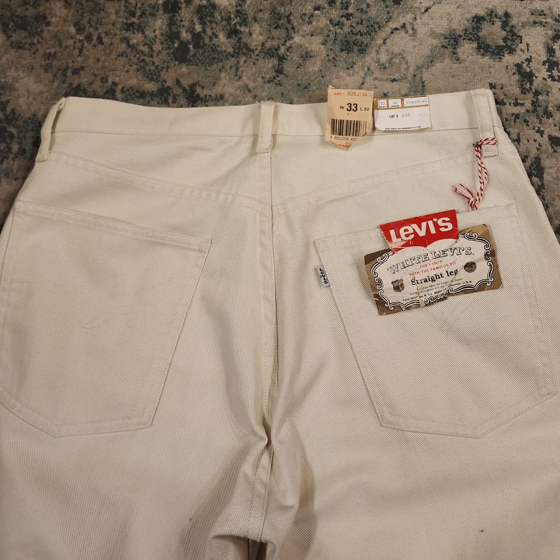 90s 오리지날 화이트탭 오프화이트 505데님팬츠 상품이미지5