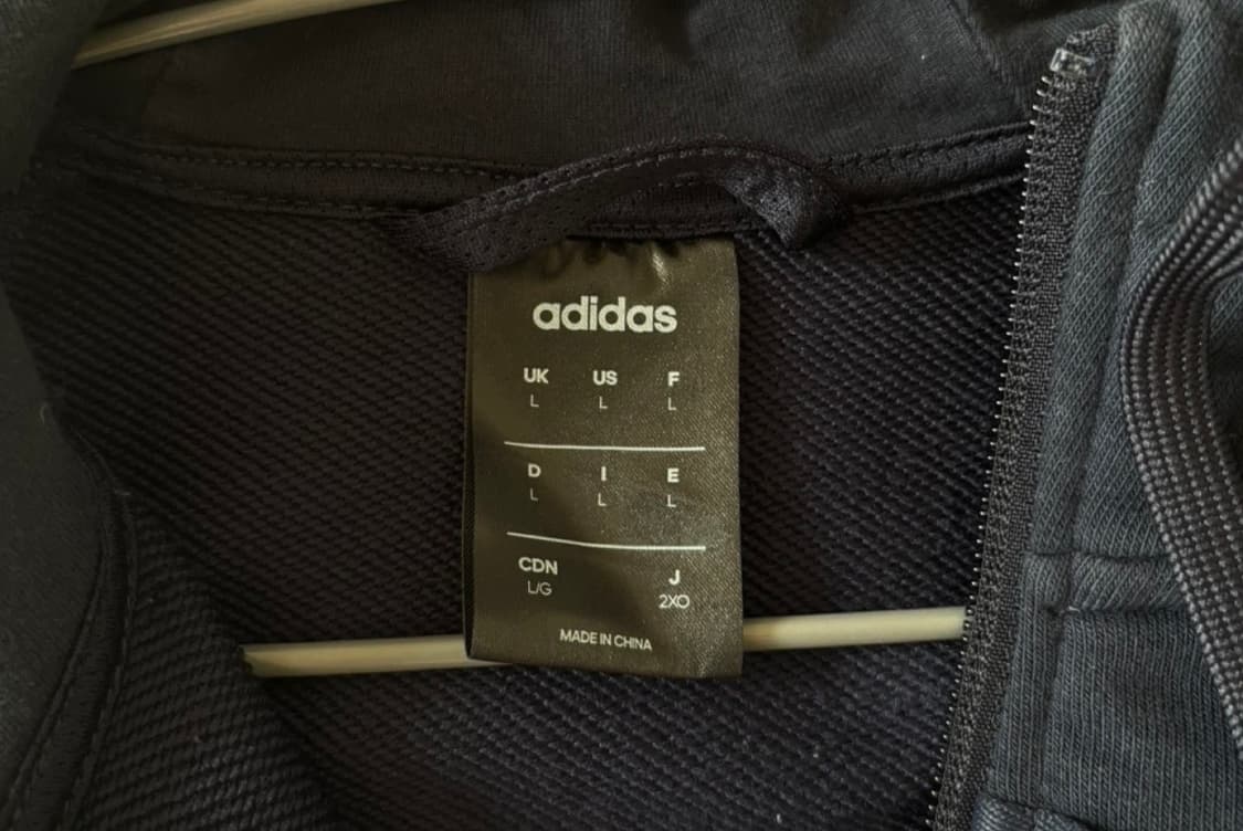 아디다스 후드 집업 L 네이비 상품이미지2