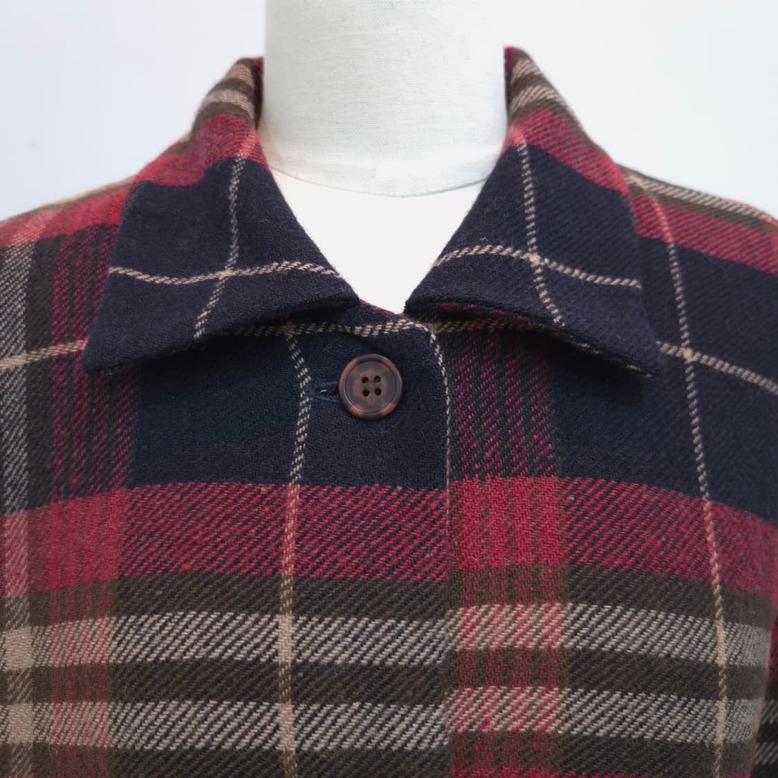 여성 울 체크 하프자켓 상품이미지3