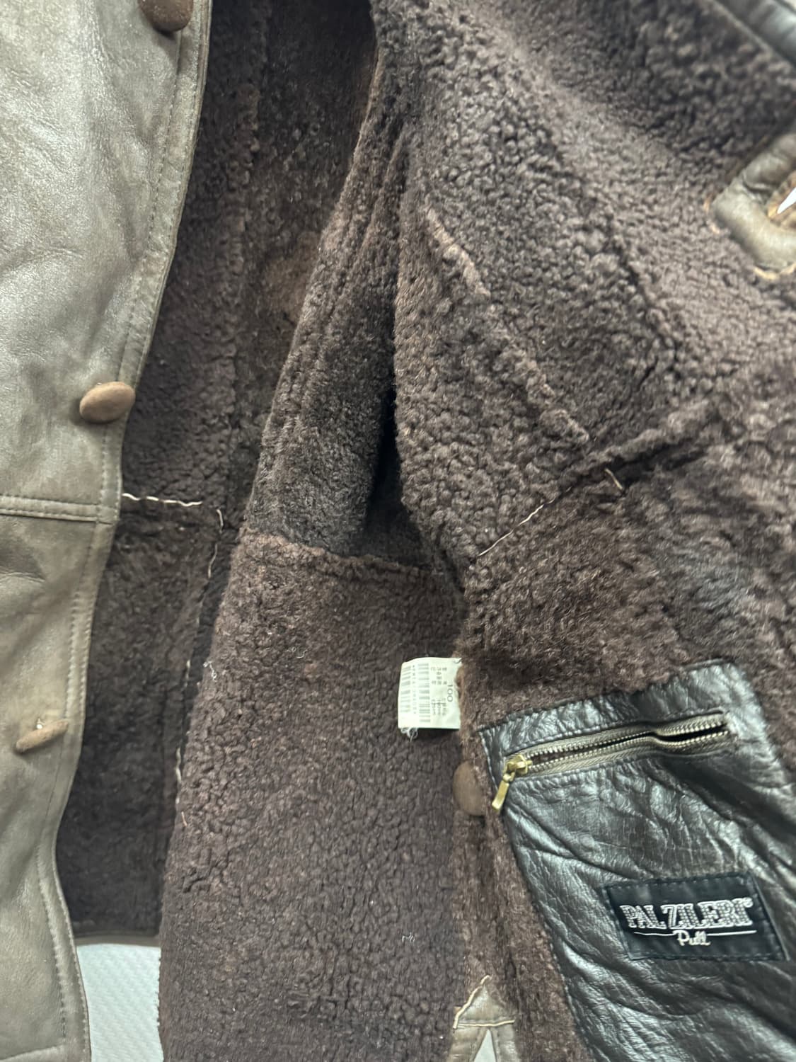 이태리 빨질레리 양가죽(안감양털) 무스탕 100(XL) 상품이미지6