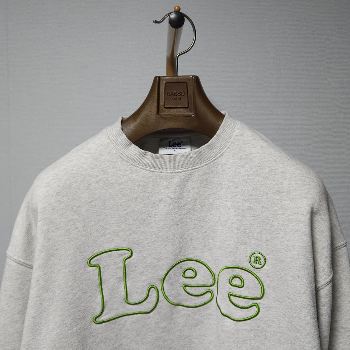 S ) LEE 빅 트위치 로고 오버핏 크롭 맨투맨 상품이미지1