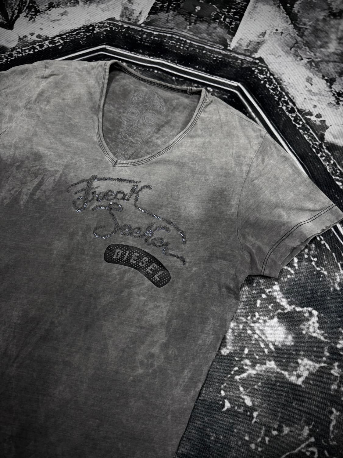 Diesel destroyed vkei T-shirt 상품이미지3