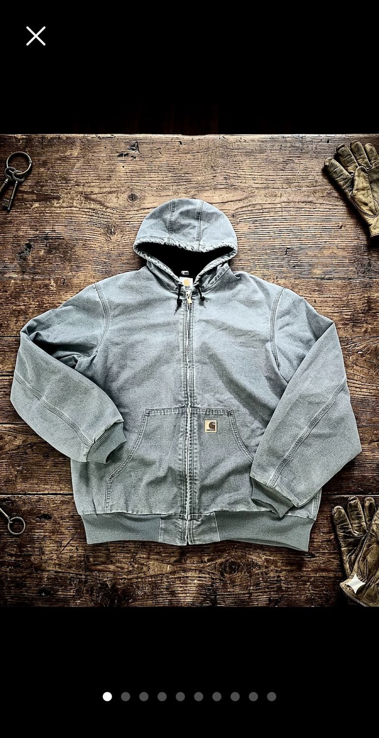 칼하트 J25 액티브 후드 자켓 그레이 엑스라지 상품이미지1