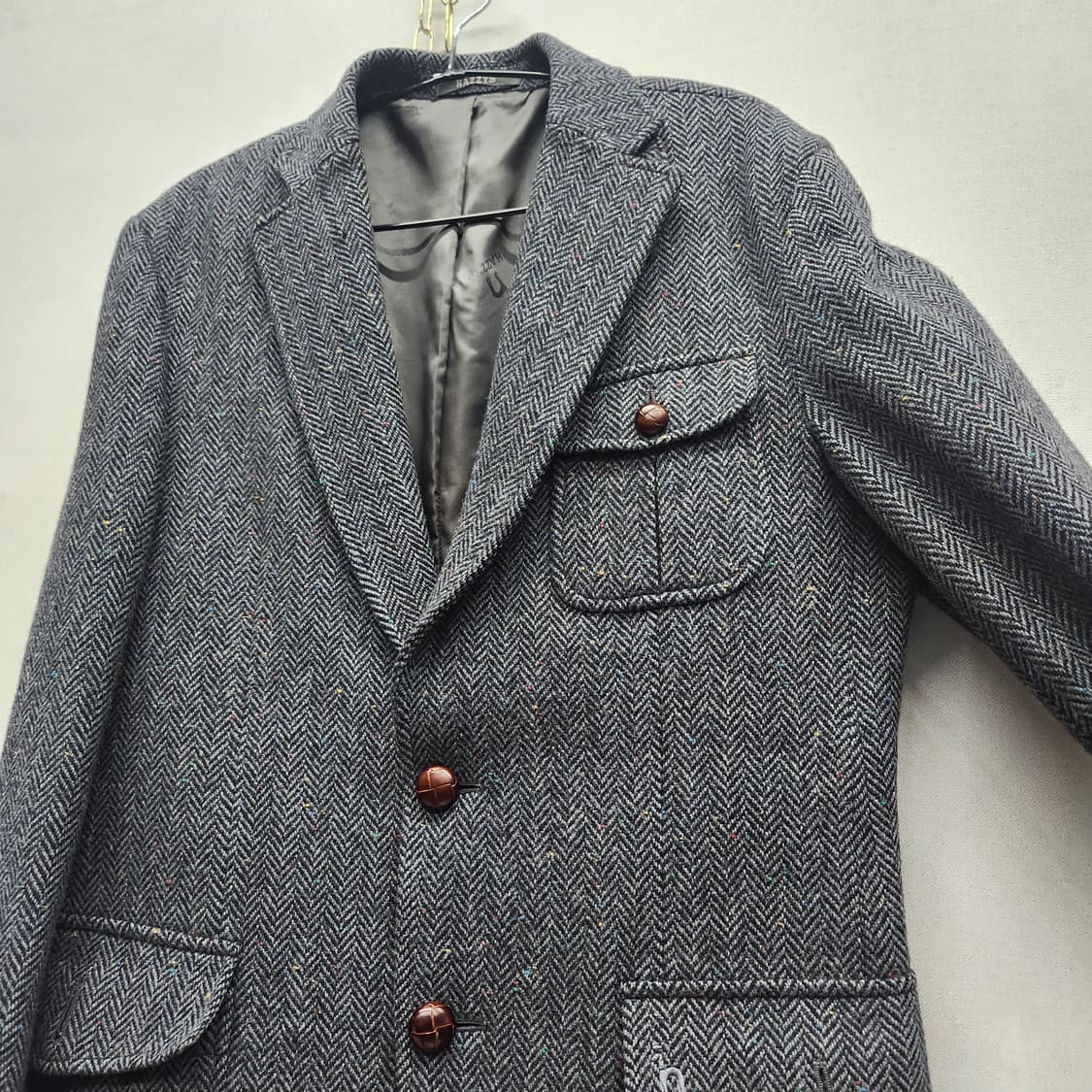 헤지스 로고 헤링본 패턴 울 블레이저 95(M) 상품이미지3