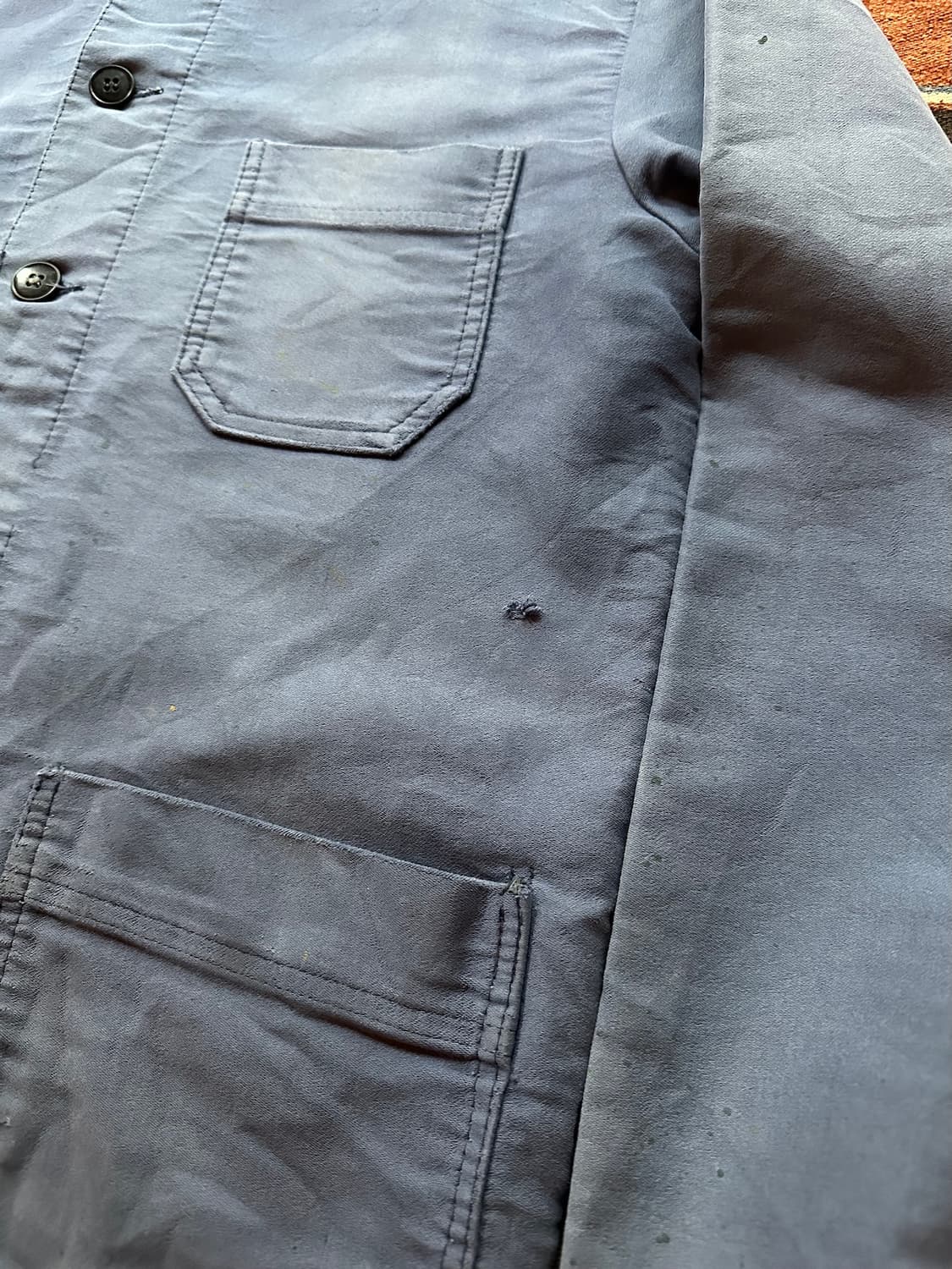 60s 빈티지 프렌치 몰스킨 워크 자켓 상품이미지4