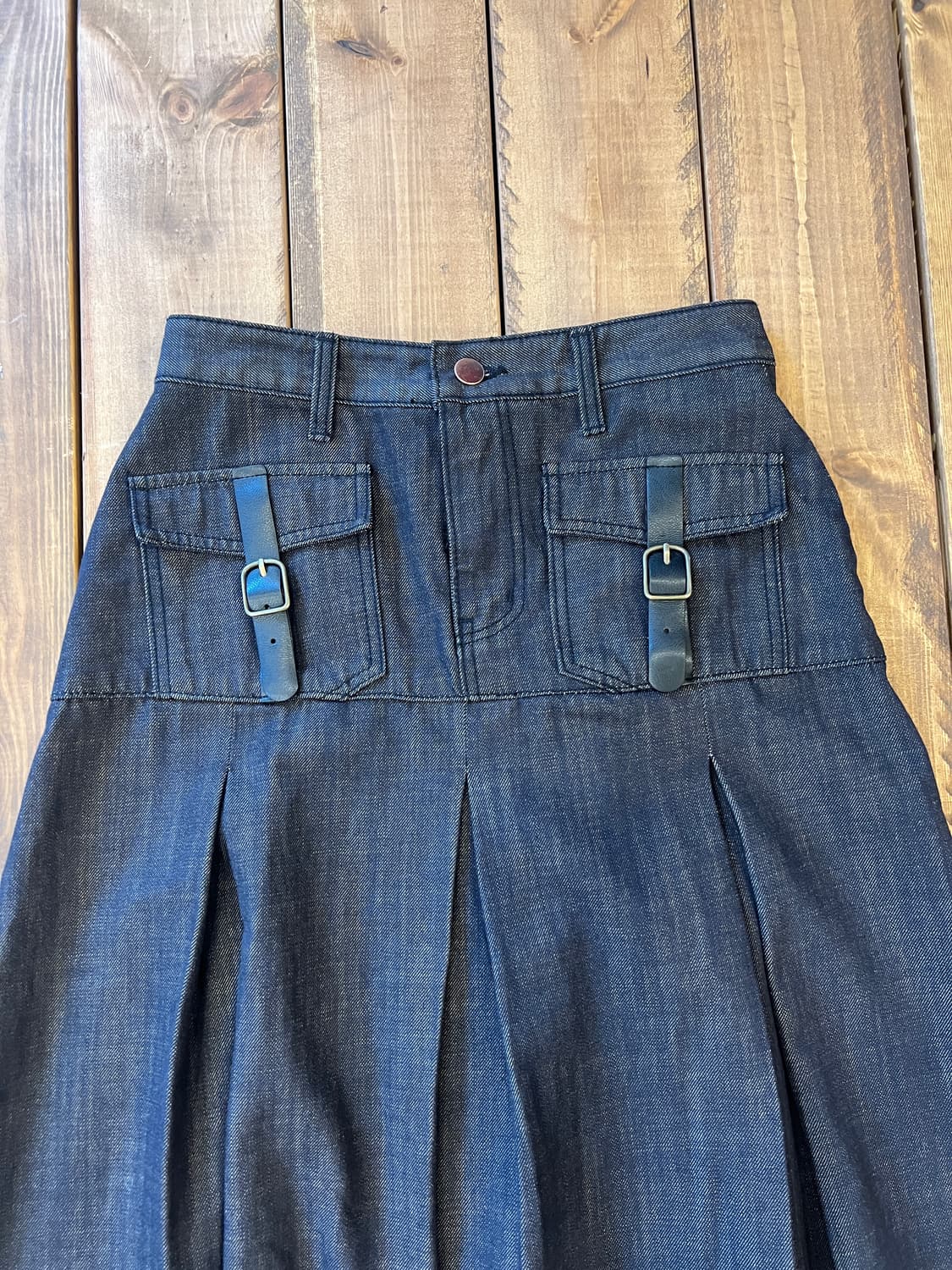 흑청 데님 미디 스커트 상품이미지7