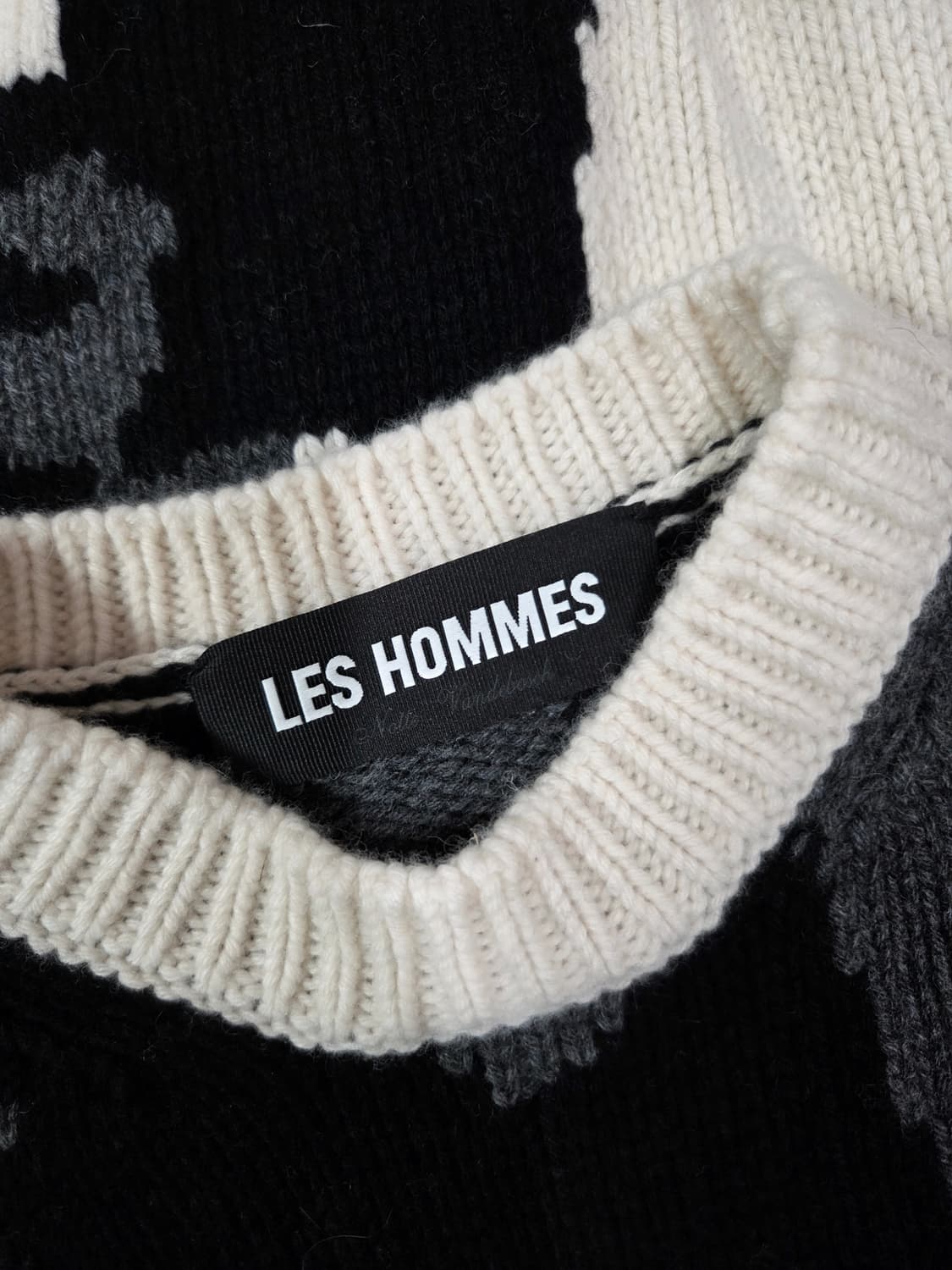 레스옴므 메이드 이태리 짜임 라운드 니트 상품이미지7