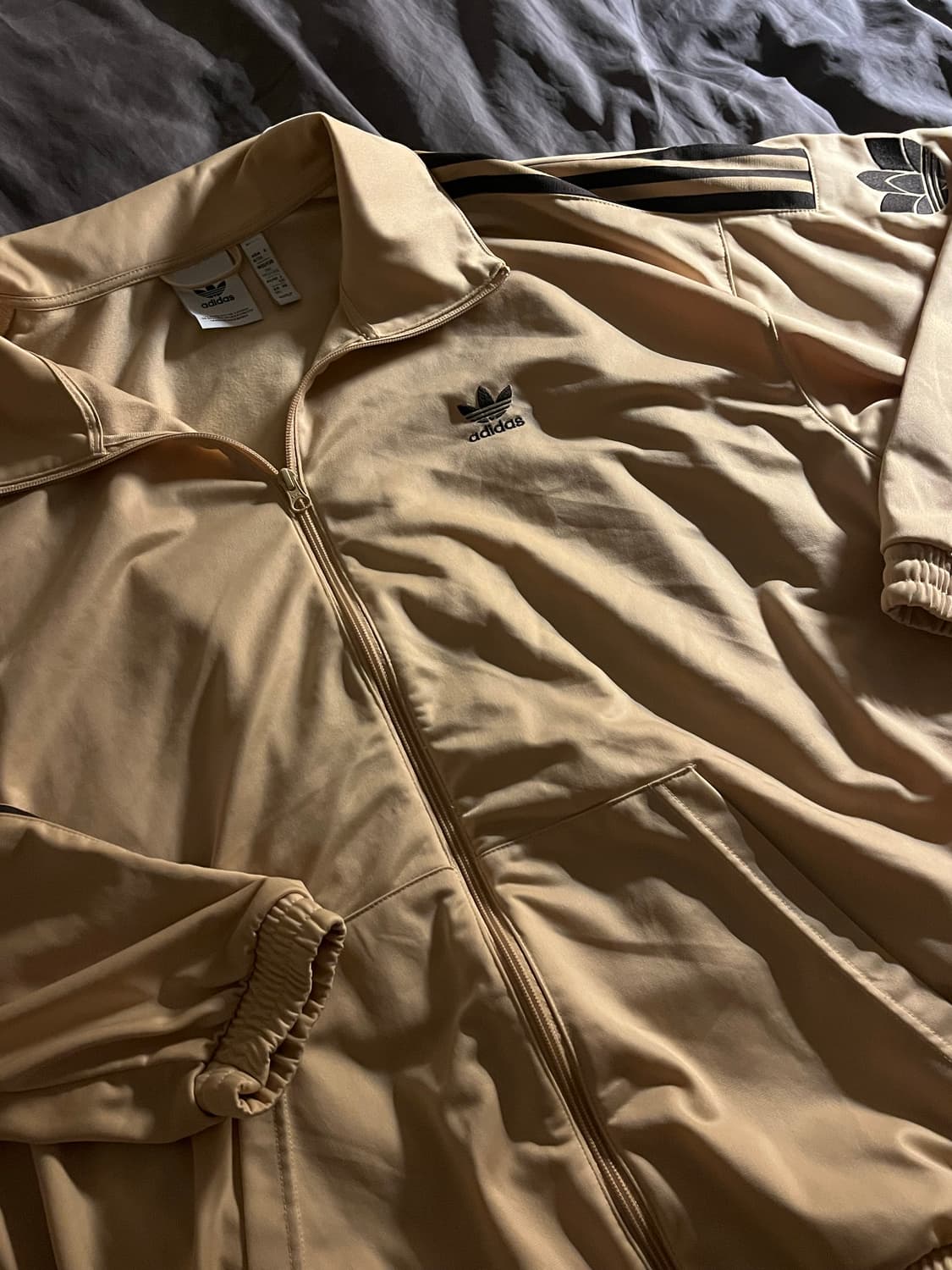 [3XL, 115/빅사이즈] 대대대장 아디다스 베이지 빅로고 트랙탑 상품이미지1