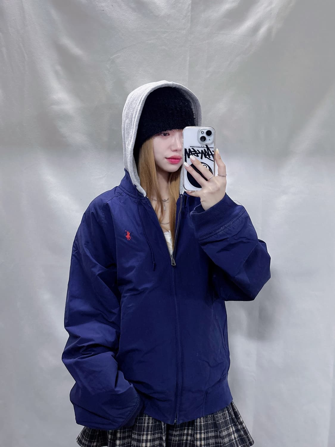 폴로스포츠 90‘s 네이비 후디 스윙톱 자켓  상품이미지3