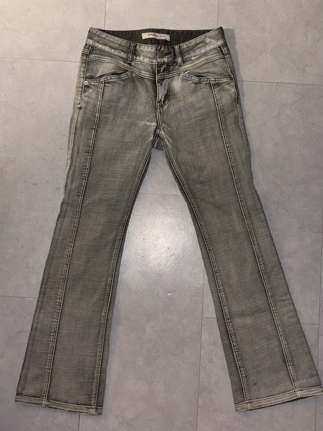 Vintage 워싱 로우라이즈 부츠컷 팬츠 상품이미지3