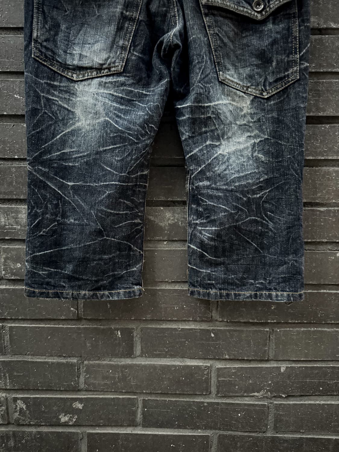 Double belt check patchwork denim shorts 상품이미지8