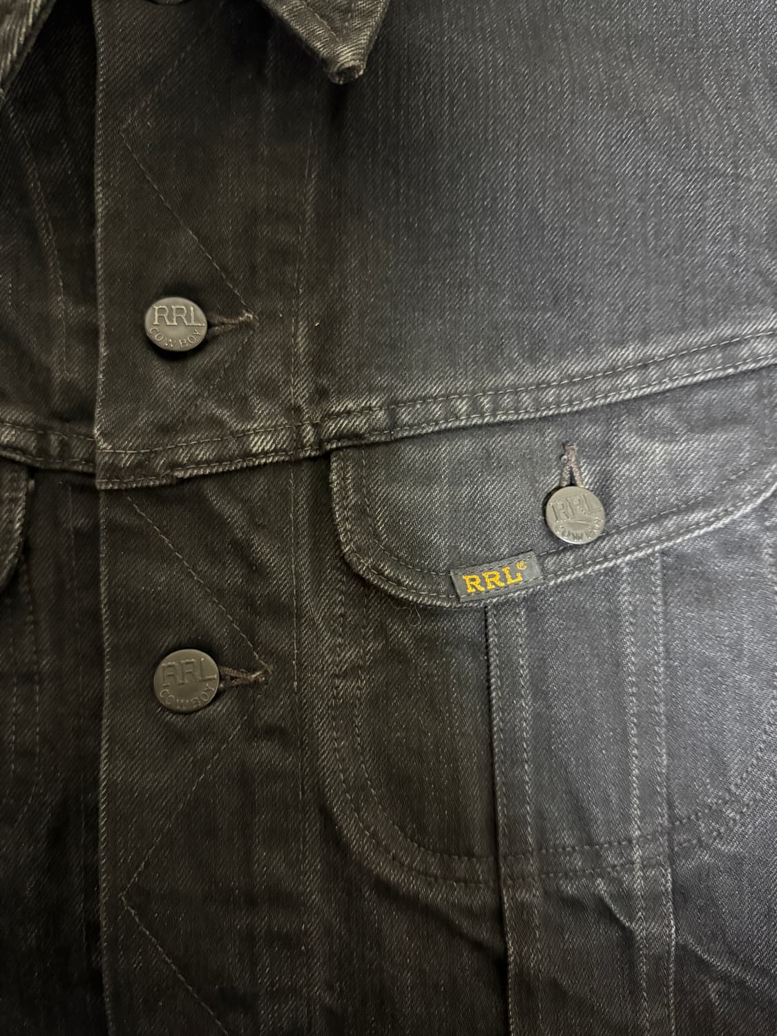 [M] RRL lot271 데님자켓 블랙 상품이미지3