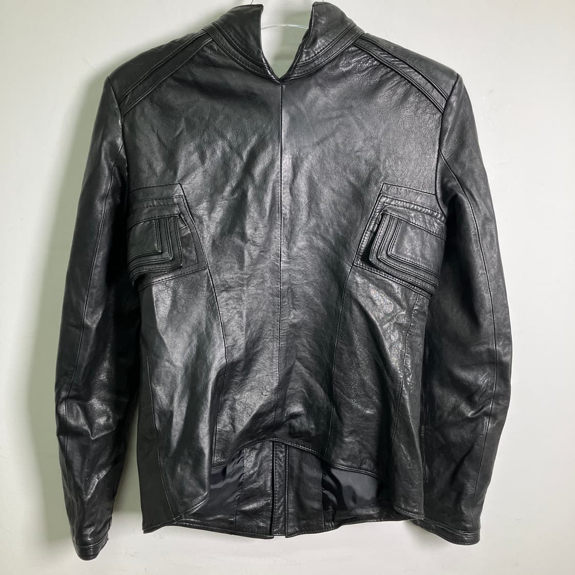 Drawing 블랙 양가죽 레더 자켓  상품이미지6