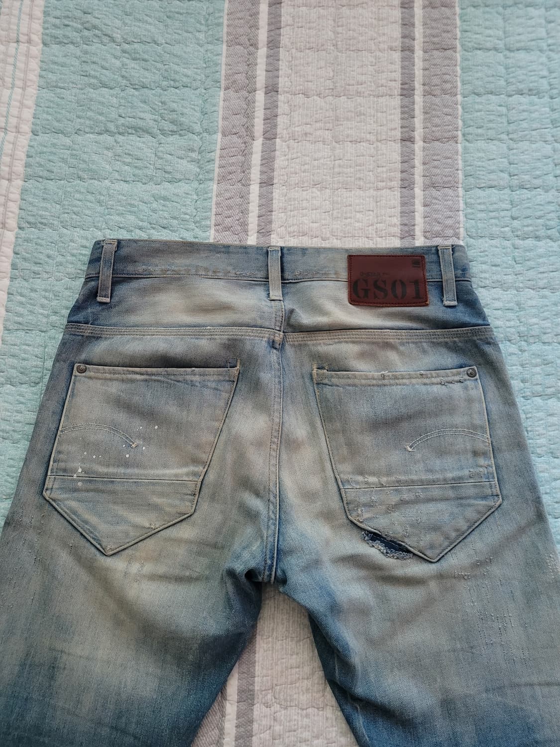 지스타로우 Gstarraw. 뉴레이다슬림 디스리페어 빈티지연청진. 31 상품이미지8