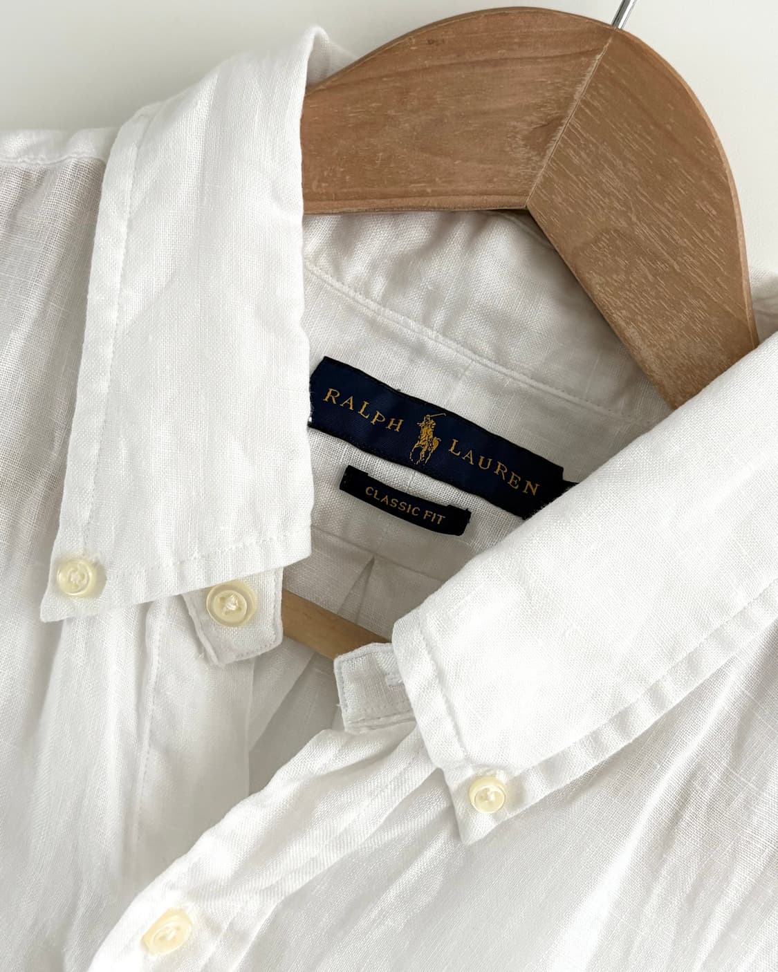 Polo 폴로 랄프로렌 QR신형 화이트컬러 린넨 셔츠 상품이미지5