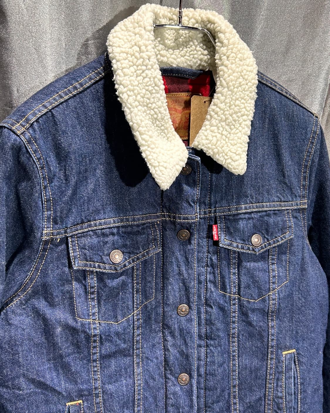 M 리바이스 쉐르파 인디고 양털 트러커 데님자켓  상품이미지4