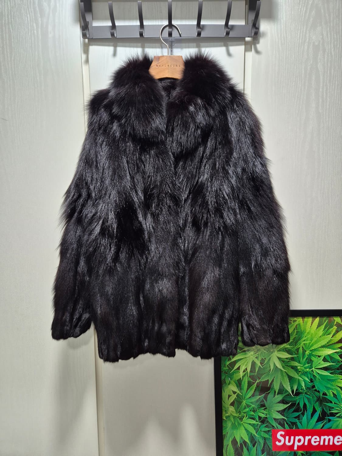 (세일)빈티지 블랙 폭스 퍼 코트 상품이미지1