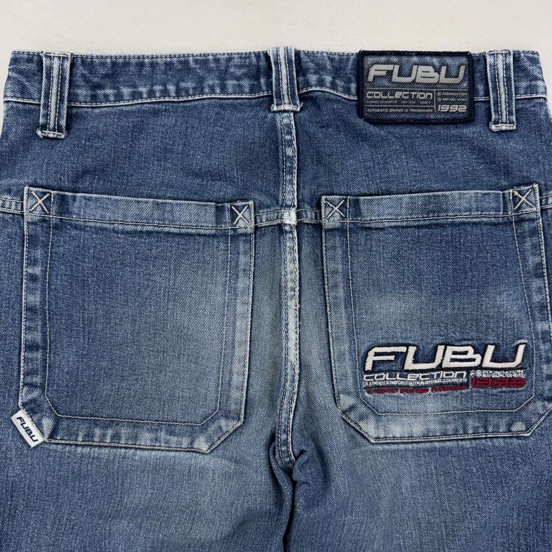 FUBU 후부 올드스쿨 힙합 와이드 워싱 데님팬츠 상품이미지6