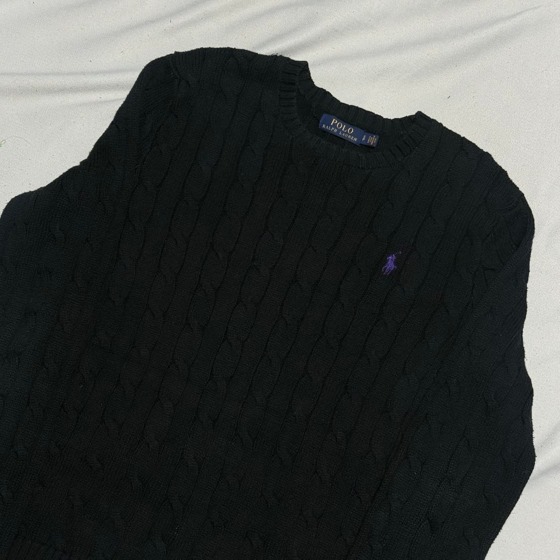 L 폴로랄프로렌 블랙 케이블 니트 상품이미지1