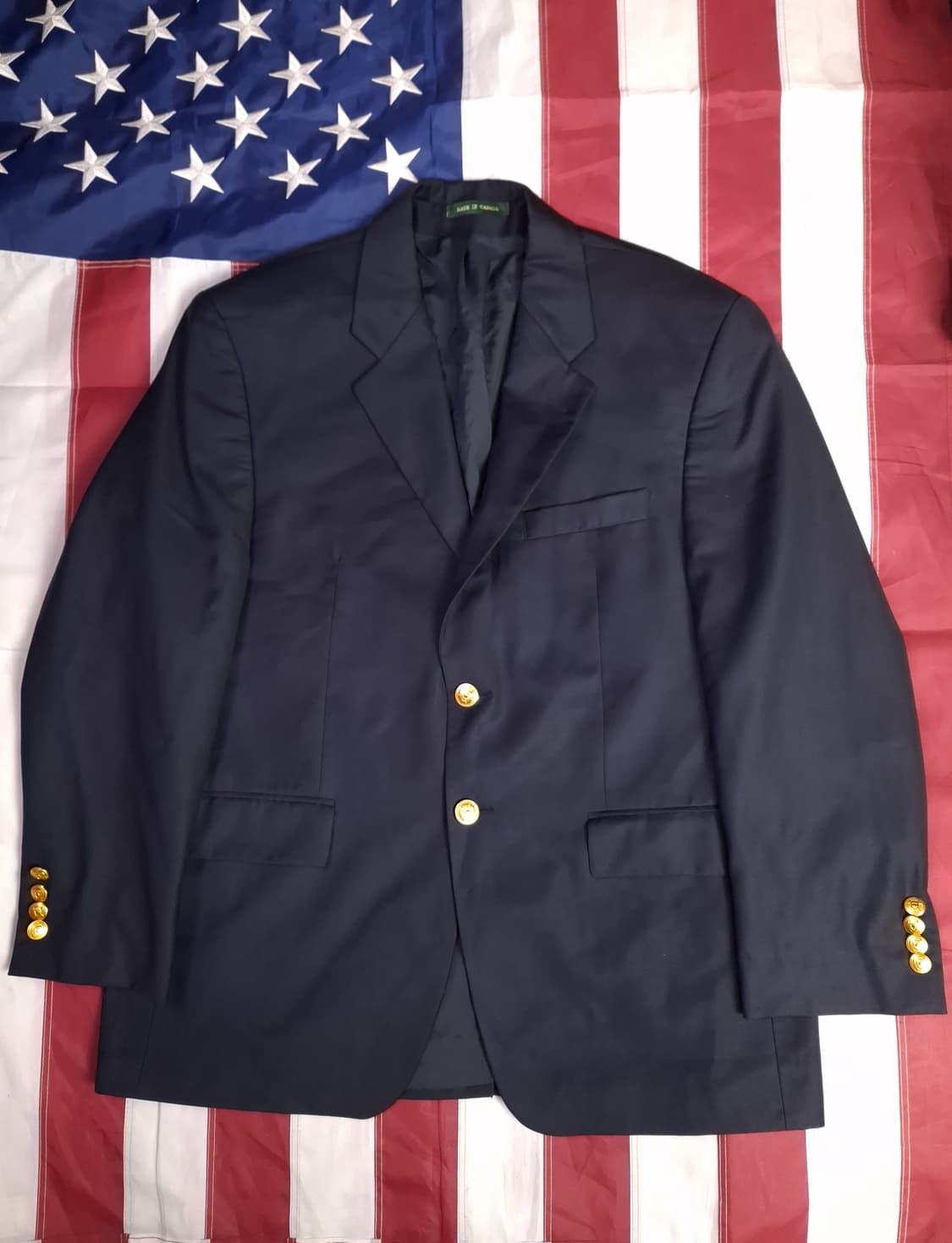 특A 오리지날 캐나다제조 로렌 랄프로렌 금장 투버튼 블레이져 상품이미지1