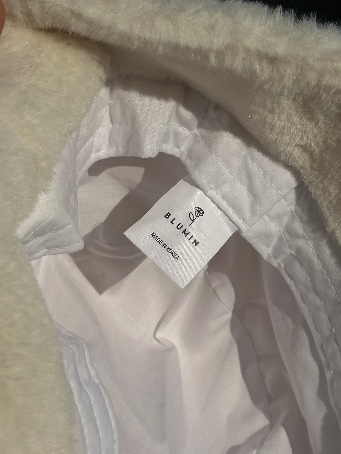 [M] 빈티지 플리스 아이보리 버킷햇 모자 상품이미지4